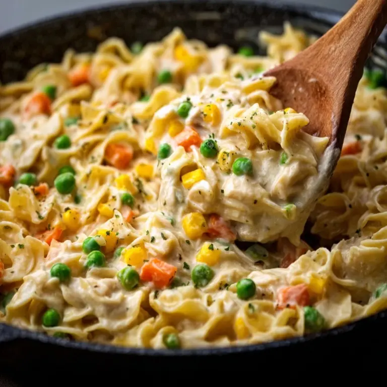 Creamy Chicken Pot Pie Pasta Recipe