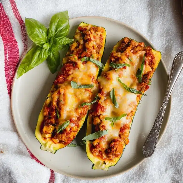Keto Chicken Parmesan Zucchini Boats Recipe