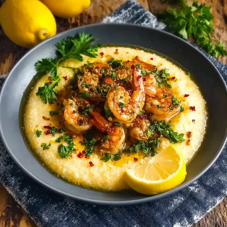 outhern Chicken Scampi with Creamy Parmesan Grits Recipe