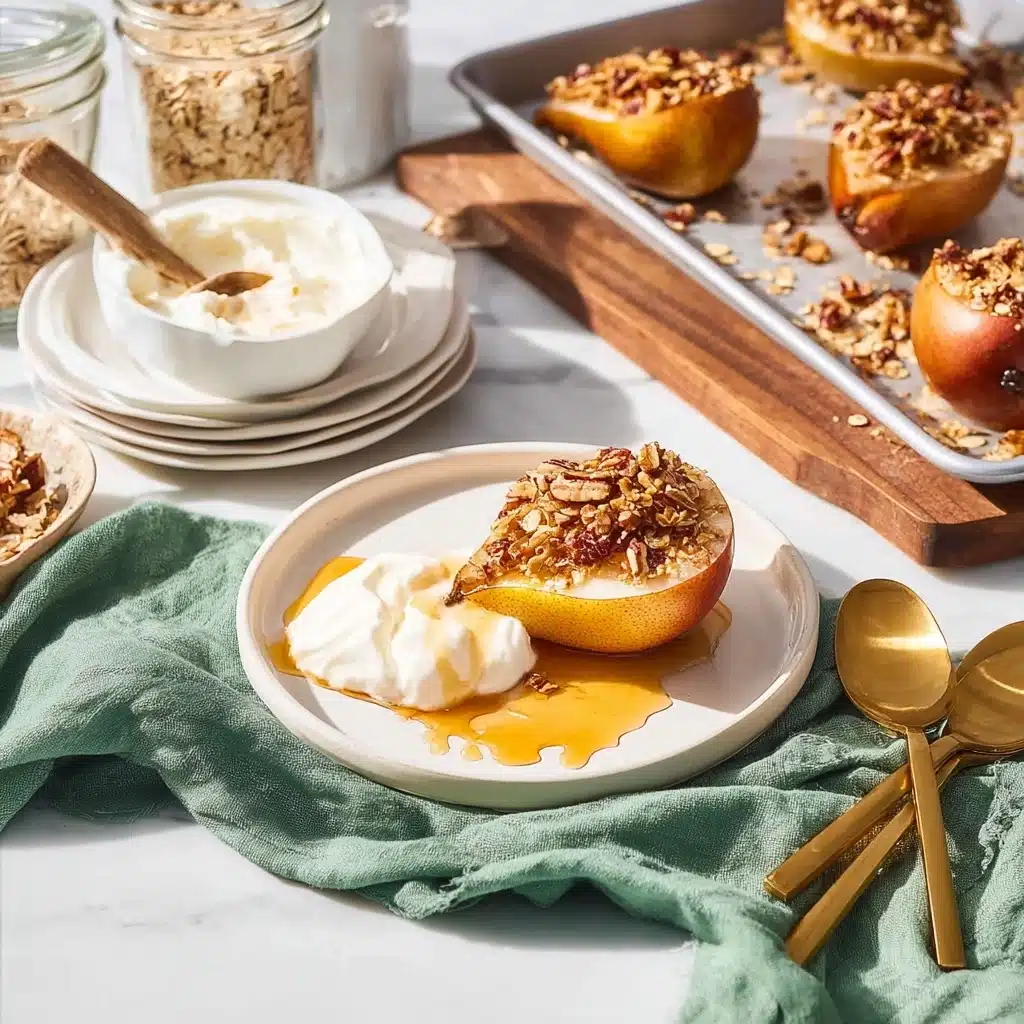 Baked Pears with Walnut Oat Crumble Recipe - Recipe Image
