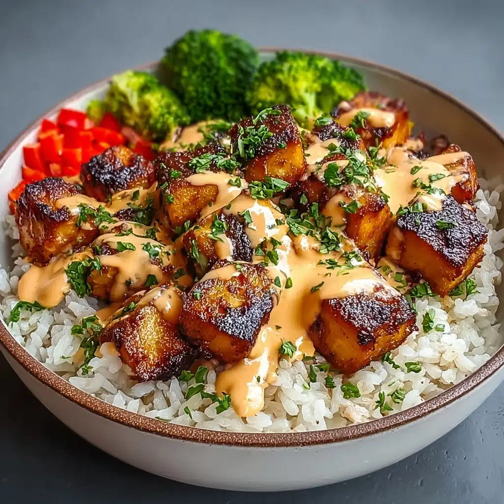 Sweet Chili Chicken Bowl with Coconut Lime Drizzle Recipe - Recipe Image