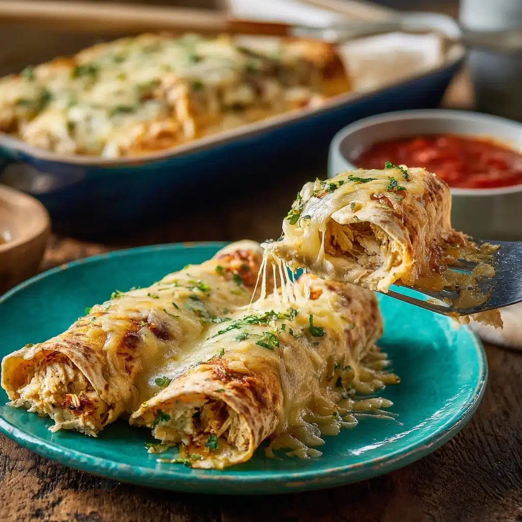Chicken Enchiladas with Sour Cream White Sauce Recipe - Recipe Image