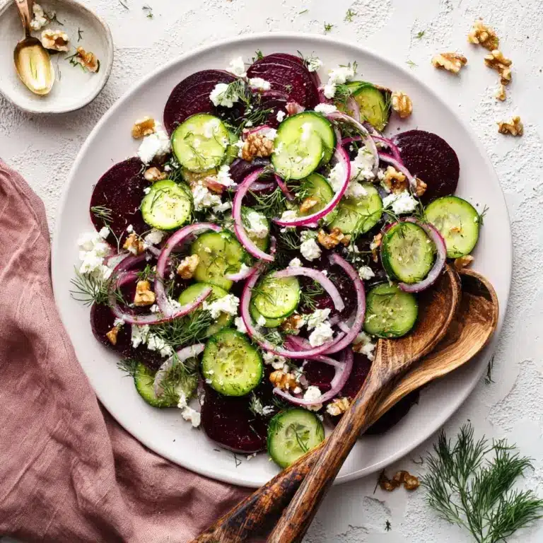Beet Salad with Feta, Cucumbers, and Dill Recipe
