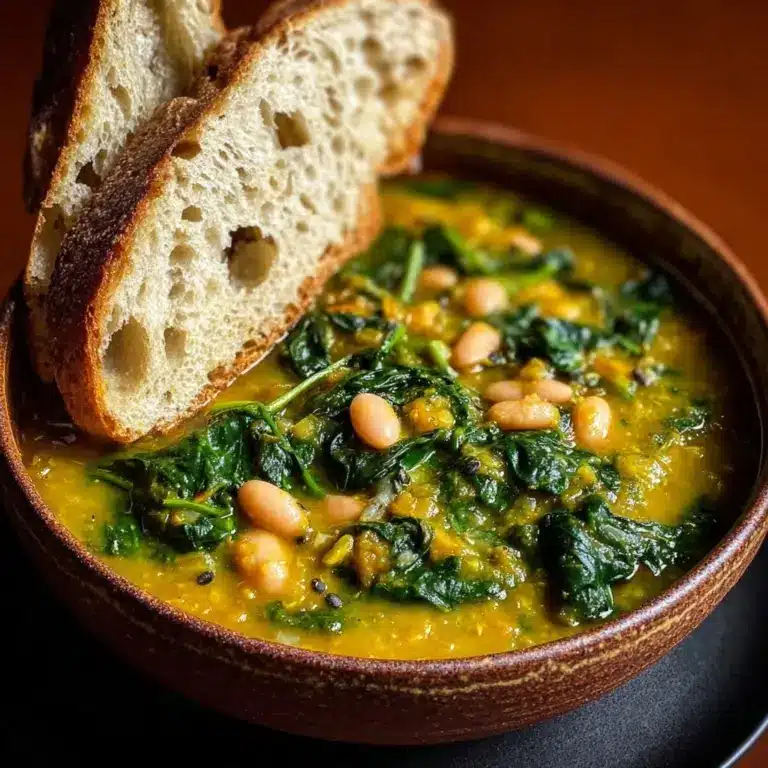 Spinach, Lentil, and Butter Bean Soup Recipe