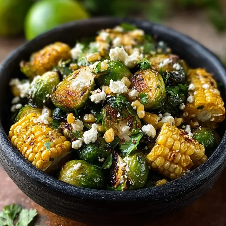 Mexican Street Corn Brussels Sprouts Recipe