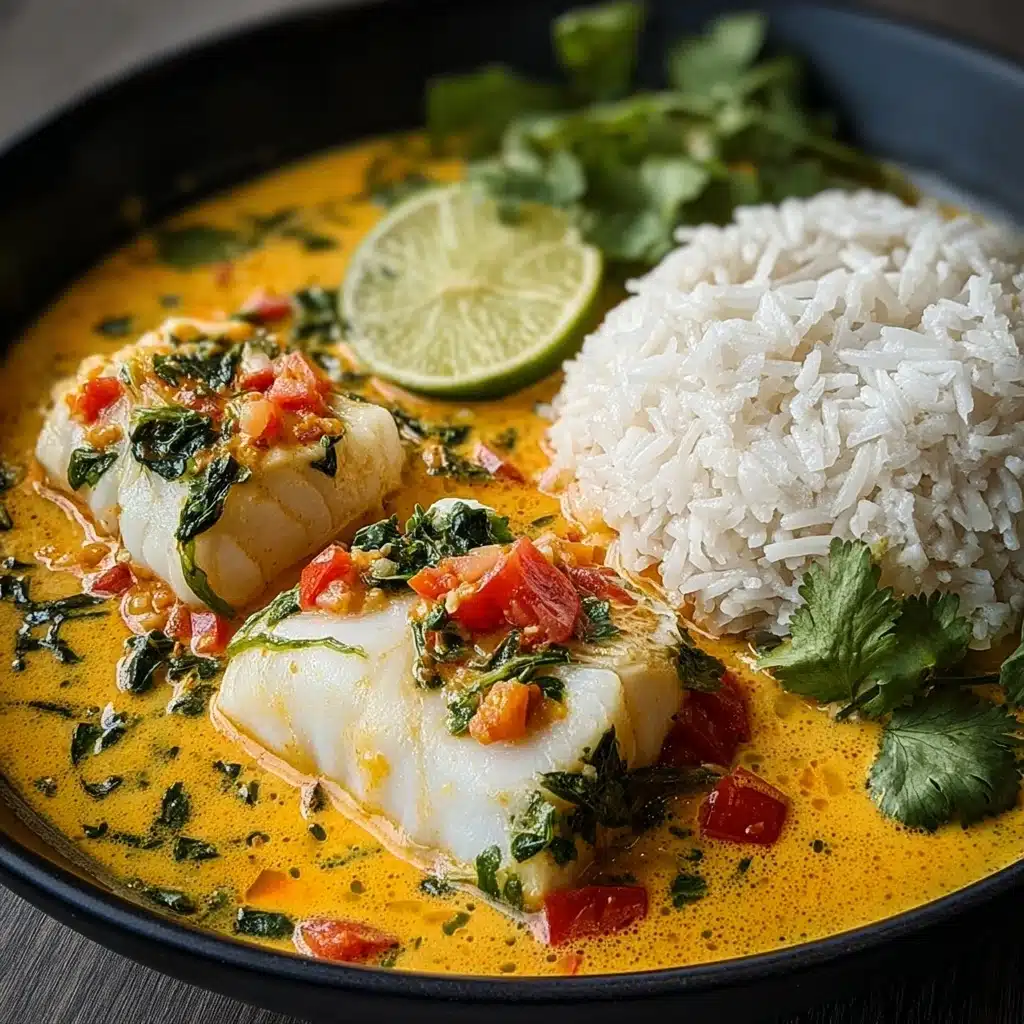 Coconut Lime Fish Curry with Jasmine Rice Recipe - Recipe Image
