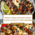 Sweet Chili Chicken Bowl with Coconut Lime Drizzle Recipe