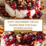 Easy Cranberry Pecan Baked Brie (holiday appetizer)