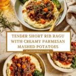 Tender Short Rib Ragu Over Silky Parmesan Mashed Potatoes Recipe