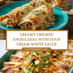 Chicken Enchiladas with Sour Cream White Sauce Recipe