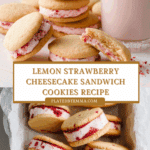 Lemon strawberry cheesecake sandwich cookies Recipe