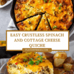 Cottage Cheese and Spinach Crustless Quiche Recipe