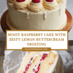 Raspberry Cake with Lemon Buttercream Recipe