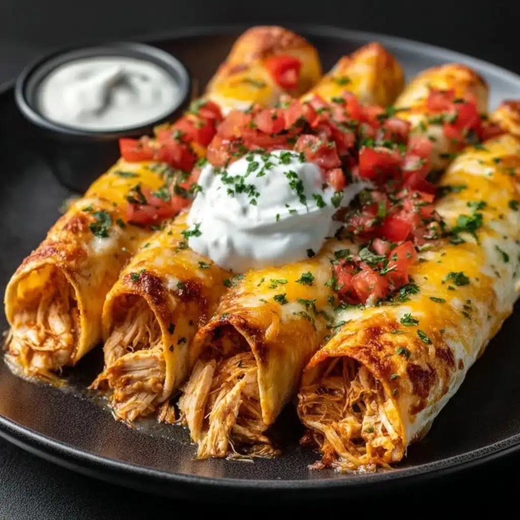 Baked Cream Cheese Chicken Taquitos Recipe - Recipe Image