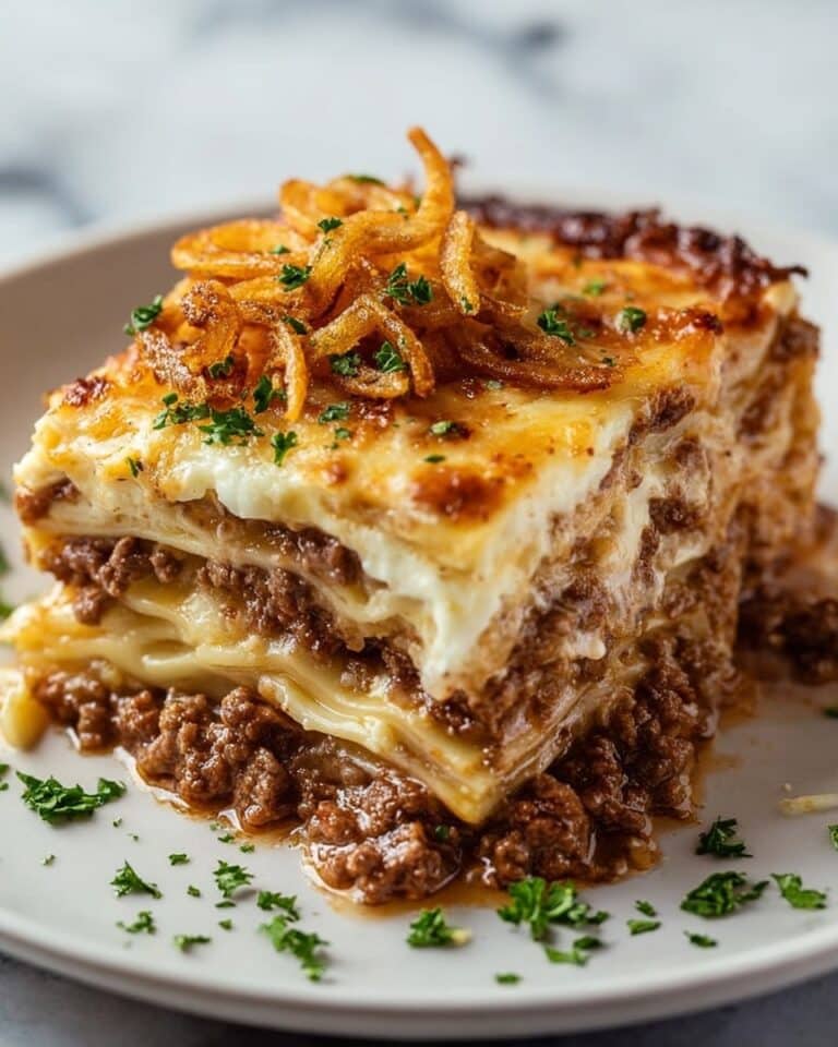 French Onion Beef and Pasta Casserole Recipe