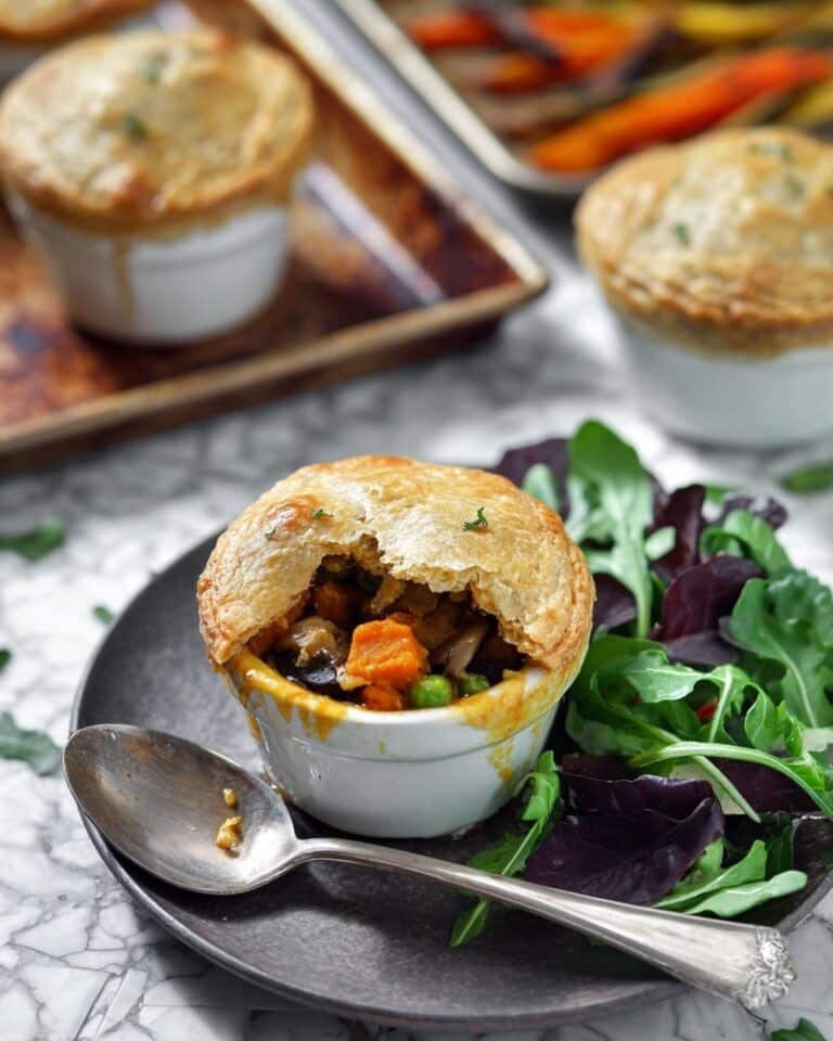 Roasted Autumn Vegetable Pot Pies Recipe