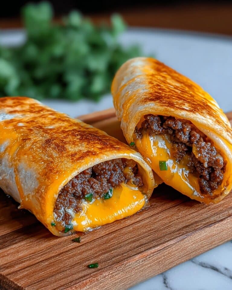 Easy Garlic Butter Beef Cheeseburger Rollups Recipe