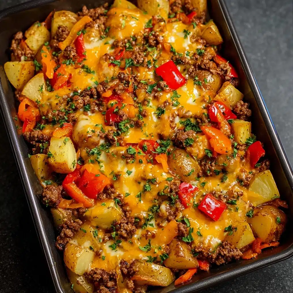 Oven Baked Southwestern Beef and Pepper Bake Recipe - Recipe Image