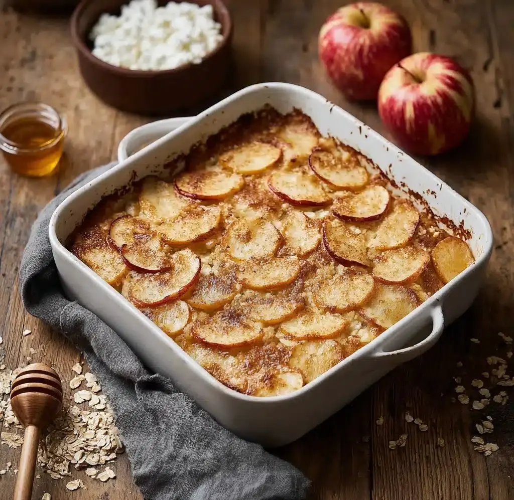 Apple Cinnamon Cottage Cheese Bake Recipe