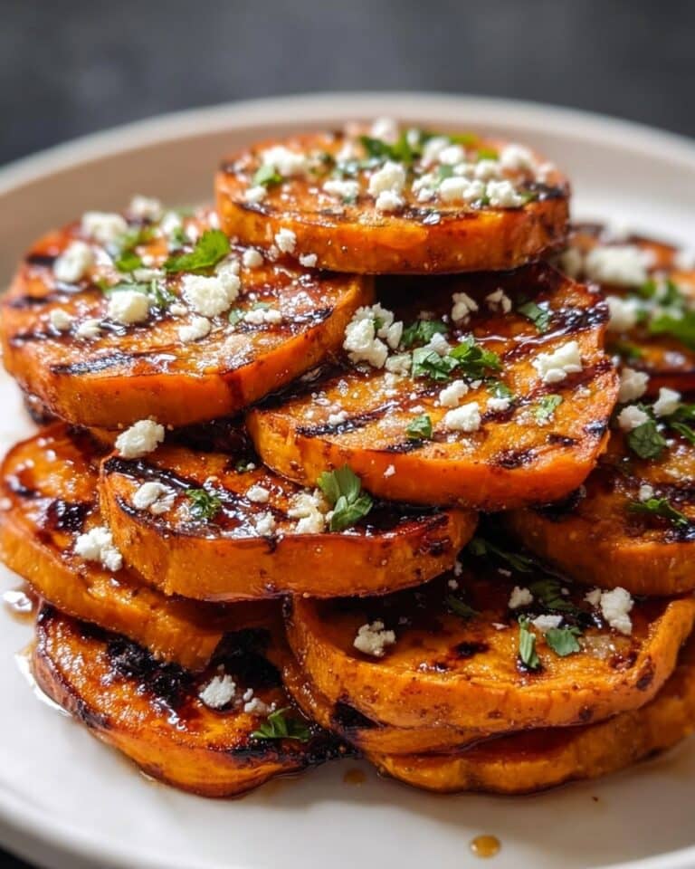 Delicious Honey Feta Sweet Potato Rounds Recipe