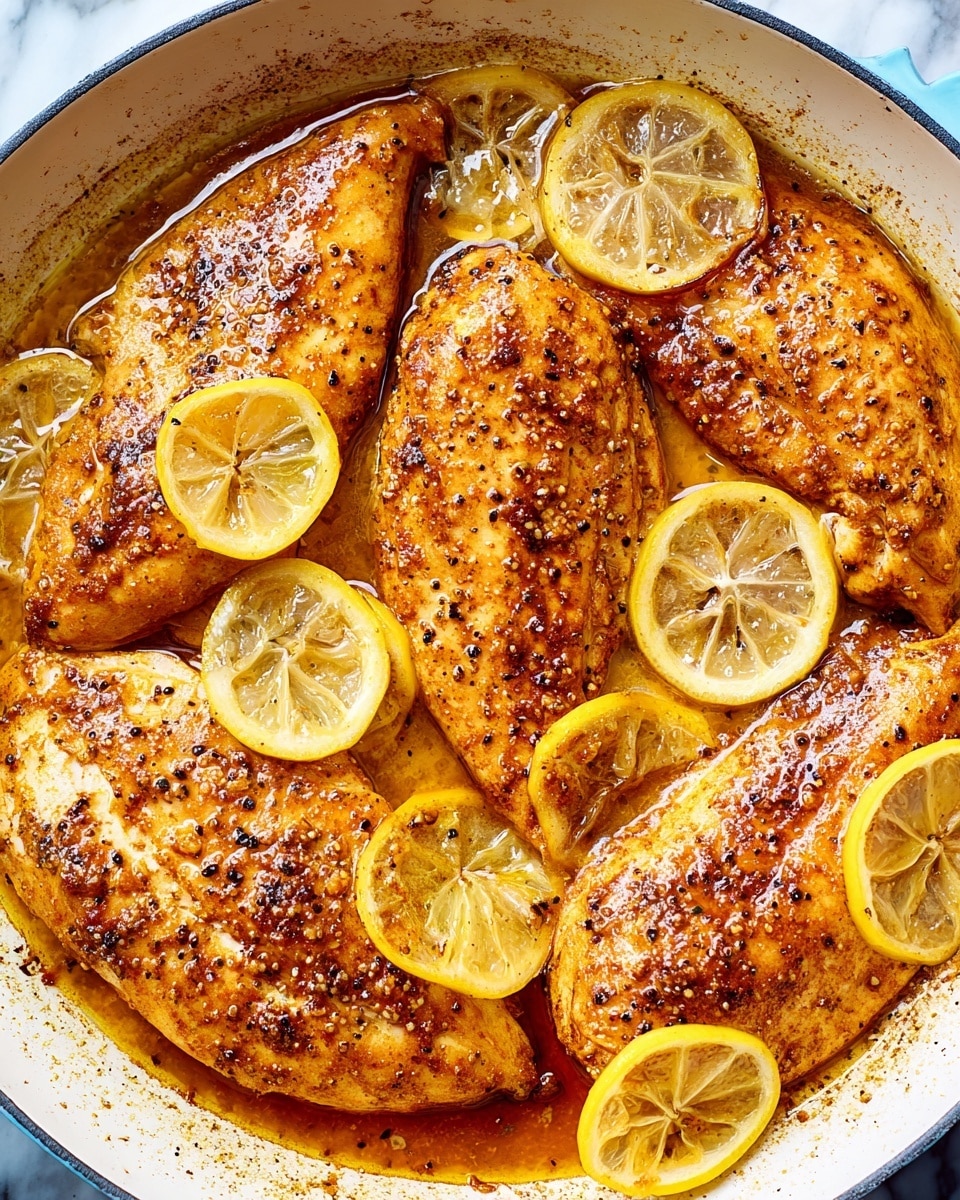 A cooked chicken breast sits on a dark wooden cutting board placed on a white marbled surface. The chicken has a golden brown, slightly glossy skin with visible seasoning and a moist texture. It is partially sliced into five thick pieces, showing the white, tender inside of the meat. The largest piece remains whole in the upper part of the board. A silver fork with a wooden handle rests beneath the sliced pieces, and a large knife with a matching wooden handle lies to the right. A striped cloth is visible at the top left edge of the image. Photo taken with an iphone --ar 4:5 --v 7