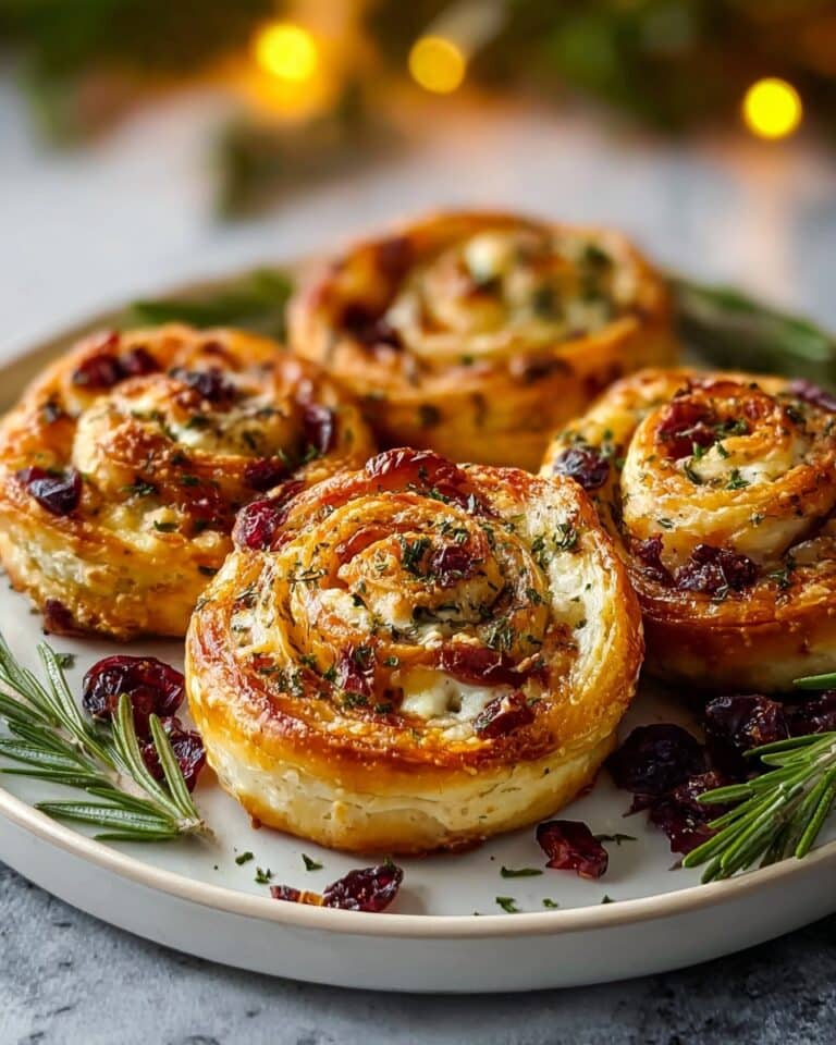 Cranberry Cream Cheese Pinwheels with Feta & Herbs Recipe