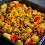 Oven Baked Southwestern Beef and Pepper Bake Recipe