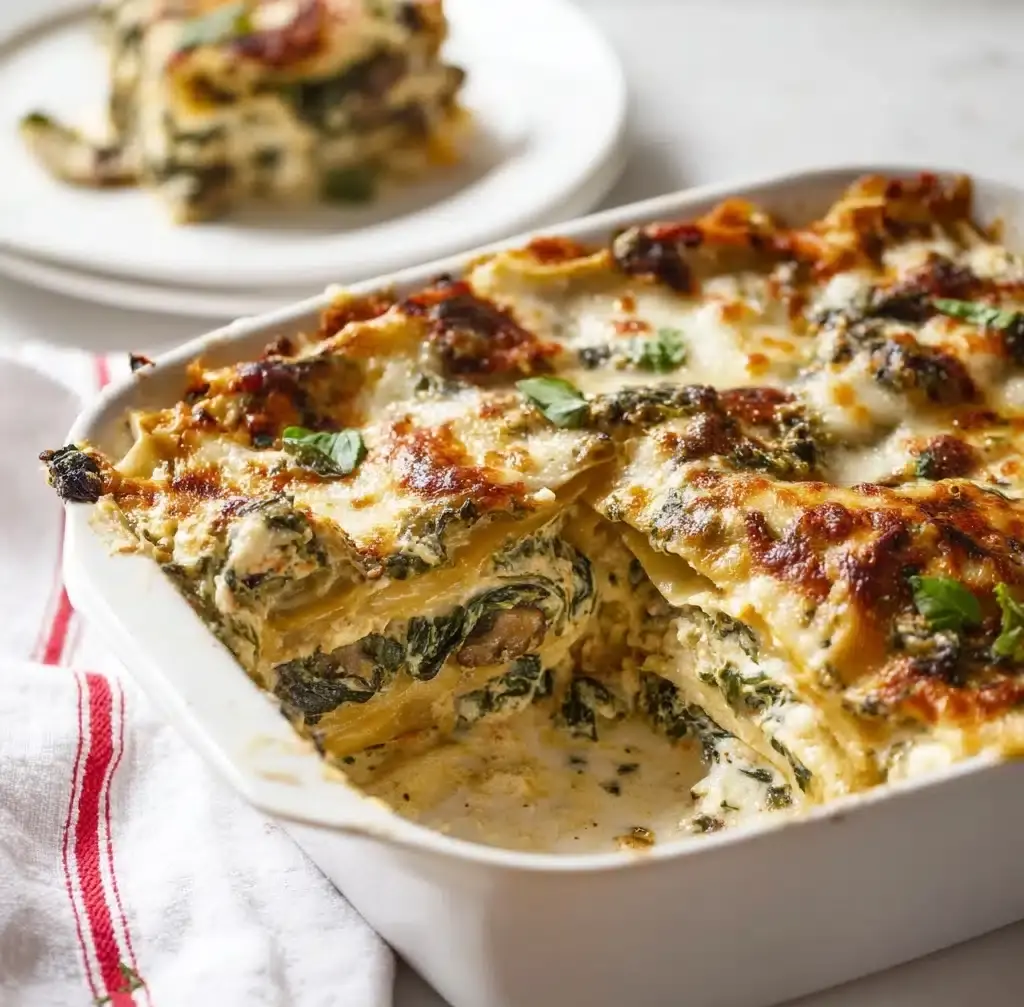 Mushroom and Spinach Lasagna Recipe
