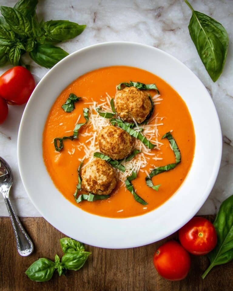 Roasted Tomato Soup with Cheddar Dumplings Recipe