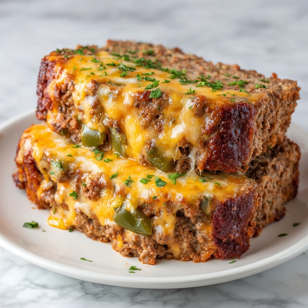 A thick, square slice of lasagna is placed on a white plate with some chopped greens around it. The lasagna has several visible layers: a bottom layer of saucy minced beef mixed with small green peas, above it is a layer with bright orange carrot cubes and more minced beef, then a layer of melted, gooey cheese that stretches slightly off the slice. The top layer is golden-brown, bubbly melted cheese with fresh green herb pieces scattered all over it. The plate sits on a white marbled surface with a cozy, warm background. photo taken with an iphone --ar 4:5 --v 7