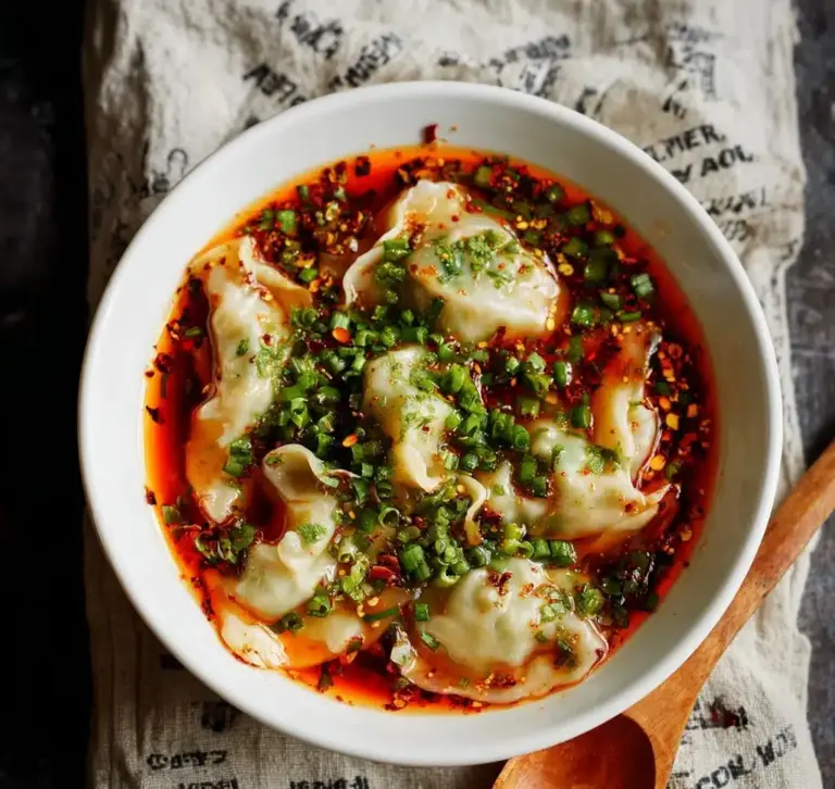 Wonton Soup with Spicy Broth Recipe