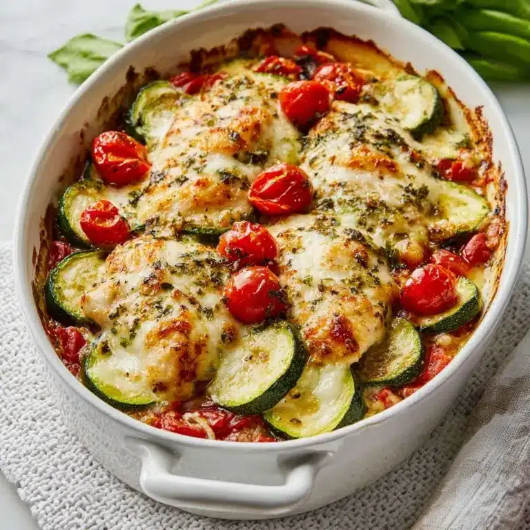 Mediterranean Chicken Zucchini Bake Recipe