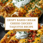 Baked Cream Cheese Chicken Taquitos Recipe