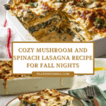 Mushroom and Spinach Lasagna Recipe