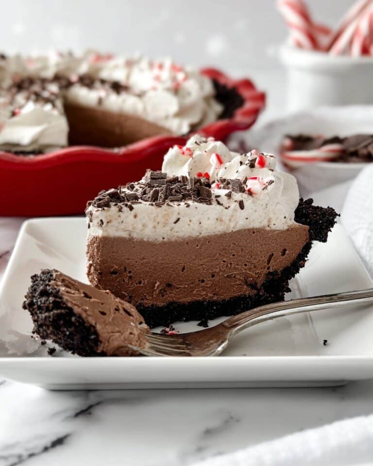 Triple Chocolate Candy Cane Pie Recipe