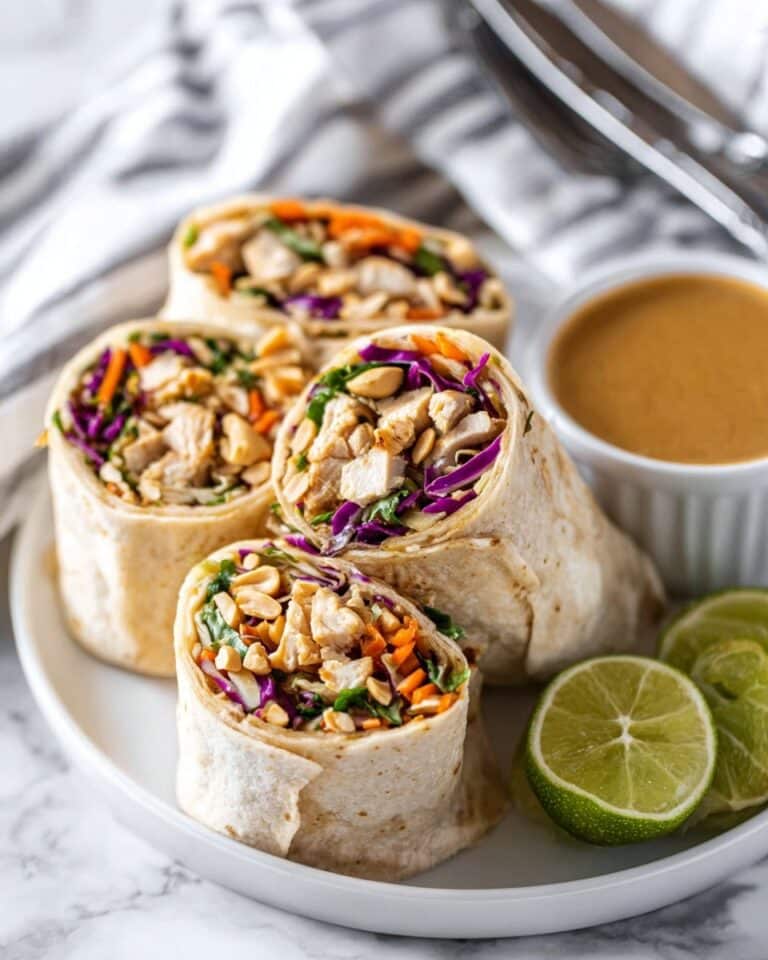 Thai Peanut Chicken Wraps Recipe