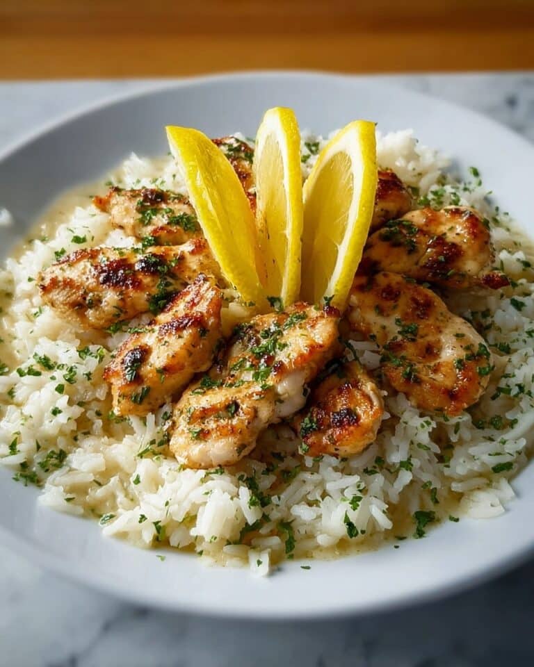 Chicken Scampi with Garlic Parmesan Rice Recipe