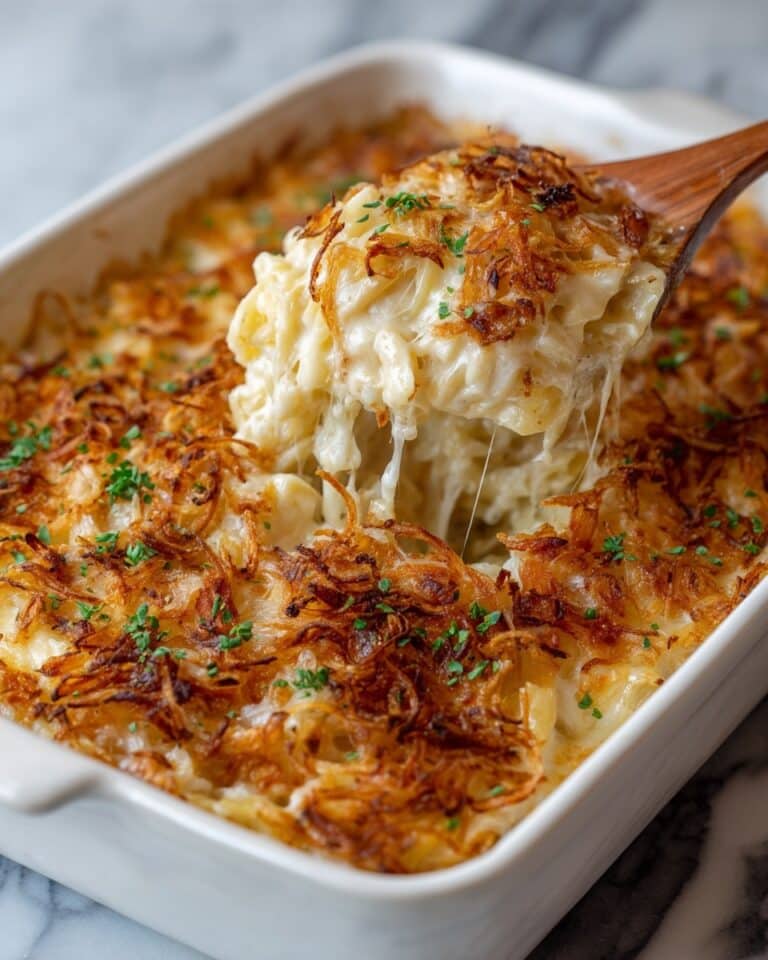 French Onion Chicken Orzo Casserole Recipe