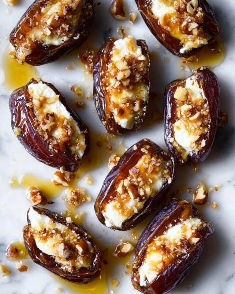 Mascarpone Stuffed Dates with Maple Drizzle Recipe