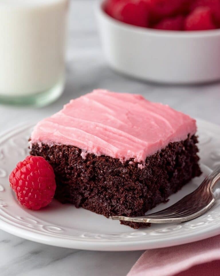 Fudgy Chocolate Cake with Raspberry Frosting Recipe