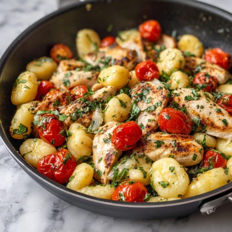 Creamy Garlic Chicken Gnocchi Skillet Recipe