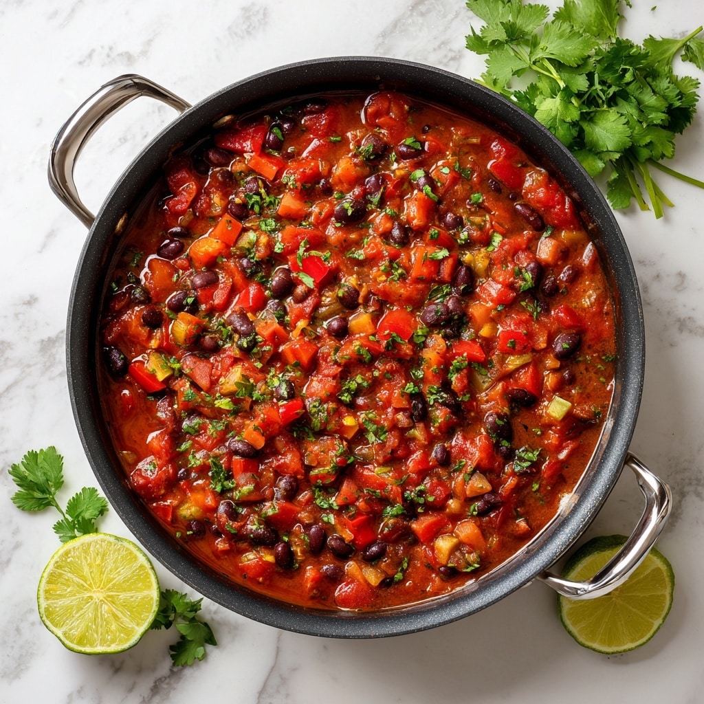 A white bowl filled with rich, chunky chili showing layers of red tomato sauce and brown beans, topped with a layer of bright yellow shredded cheddar cheese, next to a dollop of smooth white sour cream and a sprinkling of finely chopped purple onions and green scallions, with a silver spoon resting inside the bowl. The bowl sits on a white marbled surface with a soft beige cloth nearby and a large white bowl with more chili blurred in the background. photo taken with an iphone --ar 4:5 --v 7