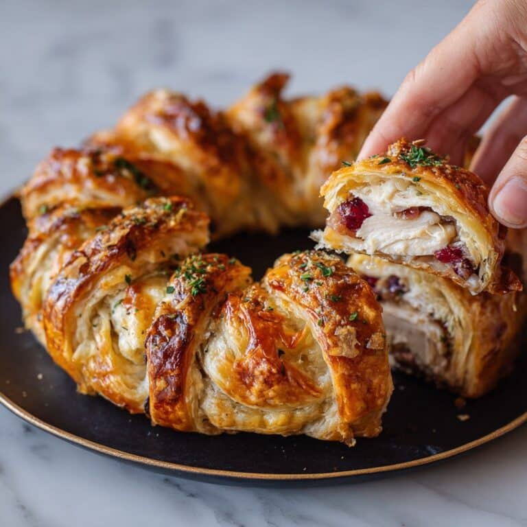Savory Turkey and Cranberry Crescent Ring Recipe