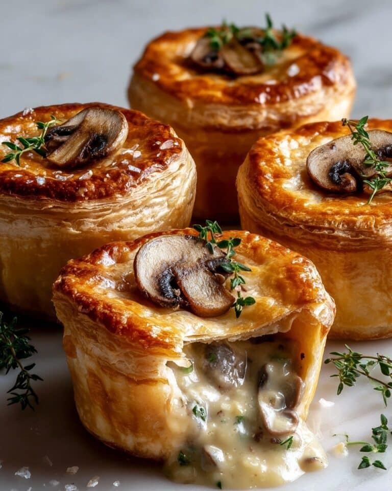 Mini Mushroom & Gruyère Pot Pies with Thyme Recipe