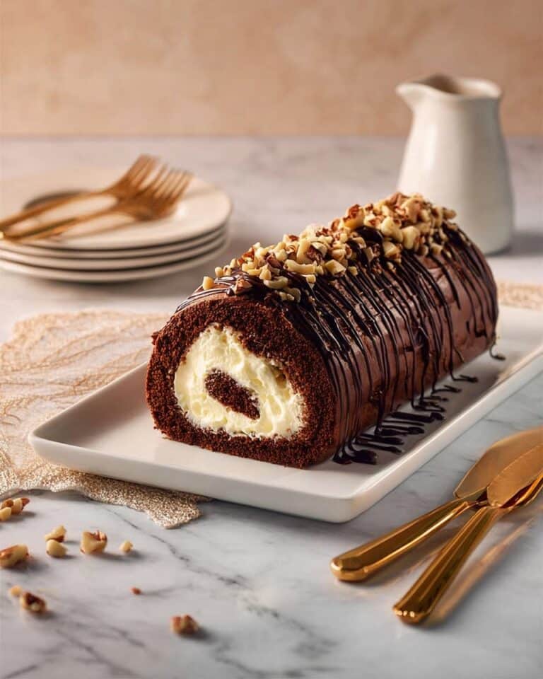 Chocolate Bourbon Pecan Swiss Roll Recipe