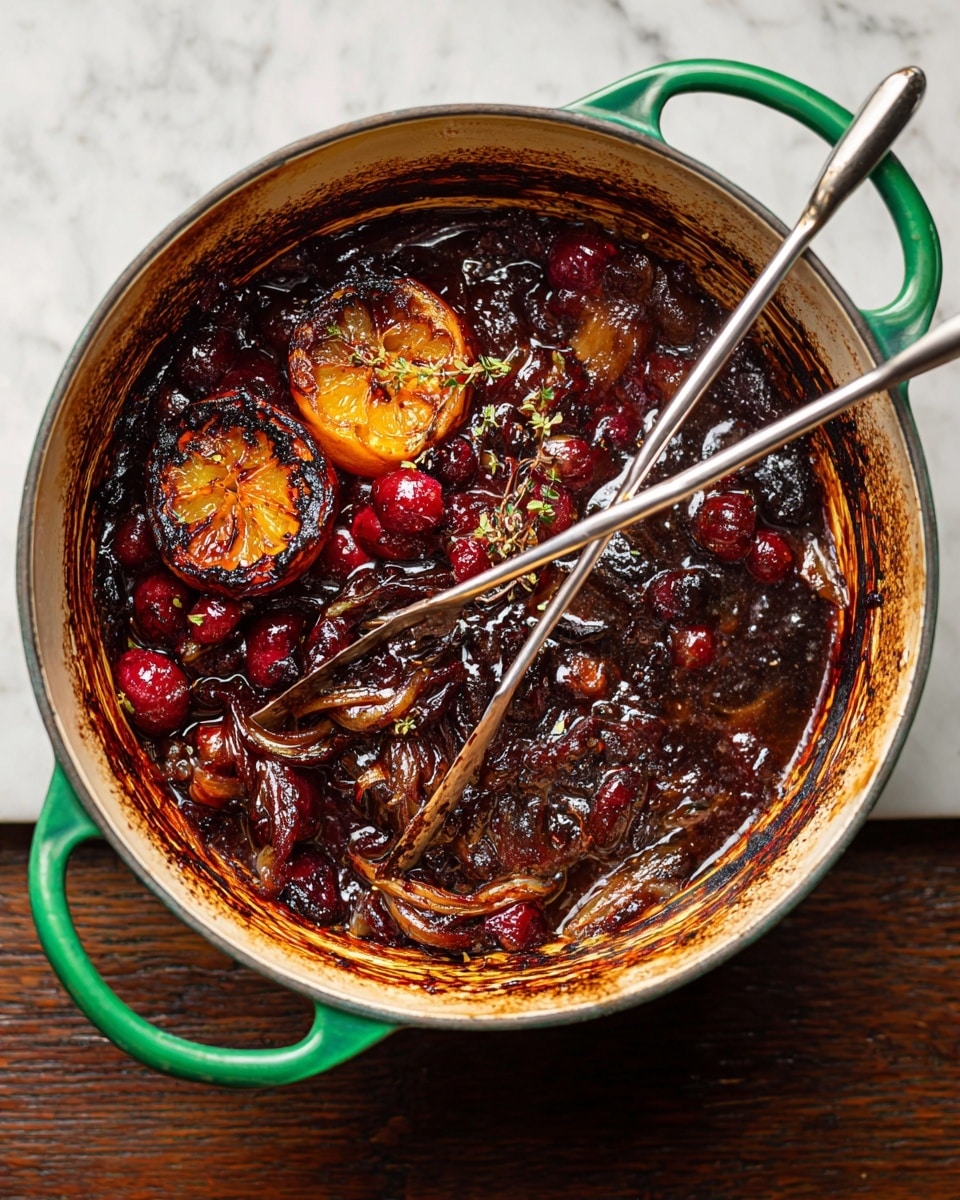 A whole roasted chicken with a crispy, dark brown skin sits in the center of a white rectangular dish. The chicken is surrounded by three layers: a base of green leafy lettuce, followed by a layer of vibrant orange carrot sticks scattered around, and small dark cranberries spread evenly around the chicken. The dish rests on a white marbled surface, with a fork visible at the left edge and a woman's hand holding a glass of drink in the top left corner. Photo taken with an iphone --ar 4:5 --v 7