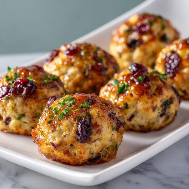 Festive Cranberry Turkey Stuffing Balls Recipe