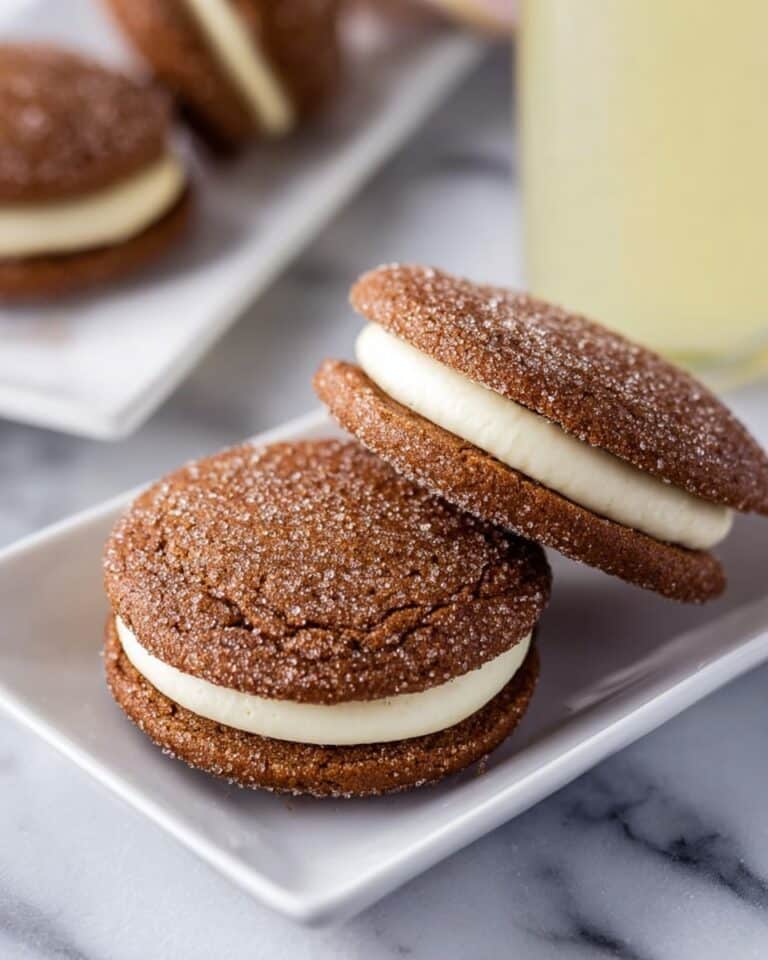 Ginger Molasses Sandwich Cookies with Eggnog Frosting Recipe