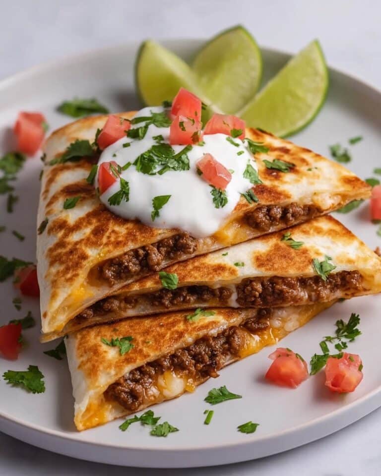 Juicy Ground Venison Quesadillas with Lime Crema Recipe