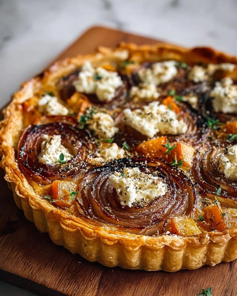 Caramelized Onion Butternut Squash Tart Recipe